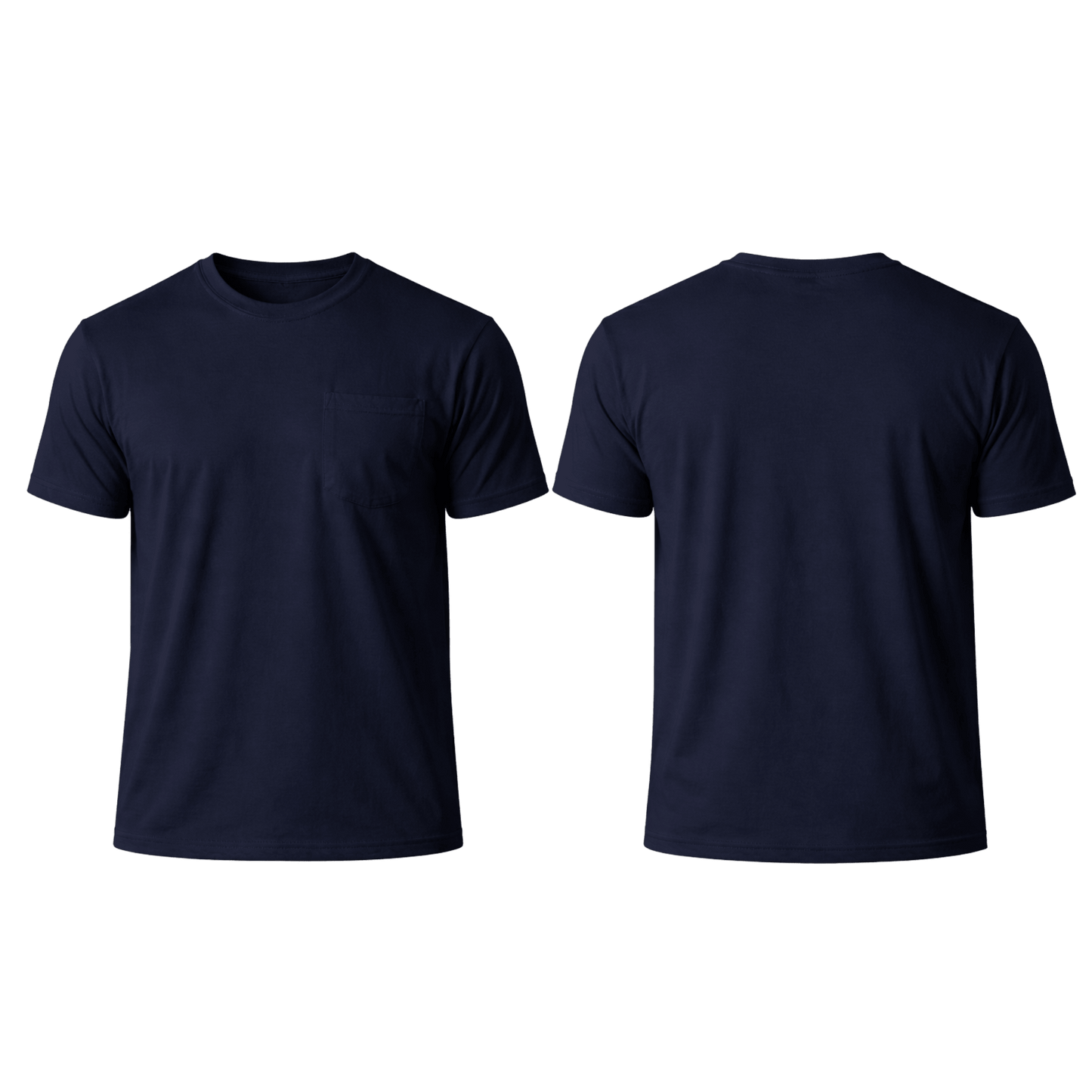 Custom Pocket T-Shirt – Ultra Premium Performance Tee (2 Logo Print - Front & Back) - MAD Merch USA