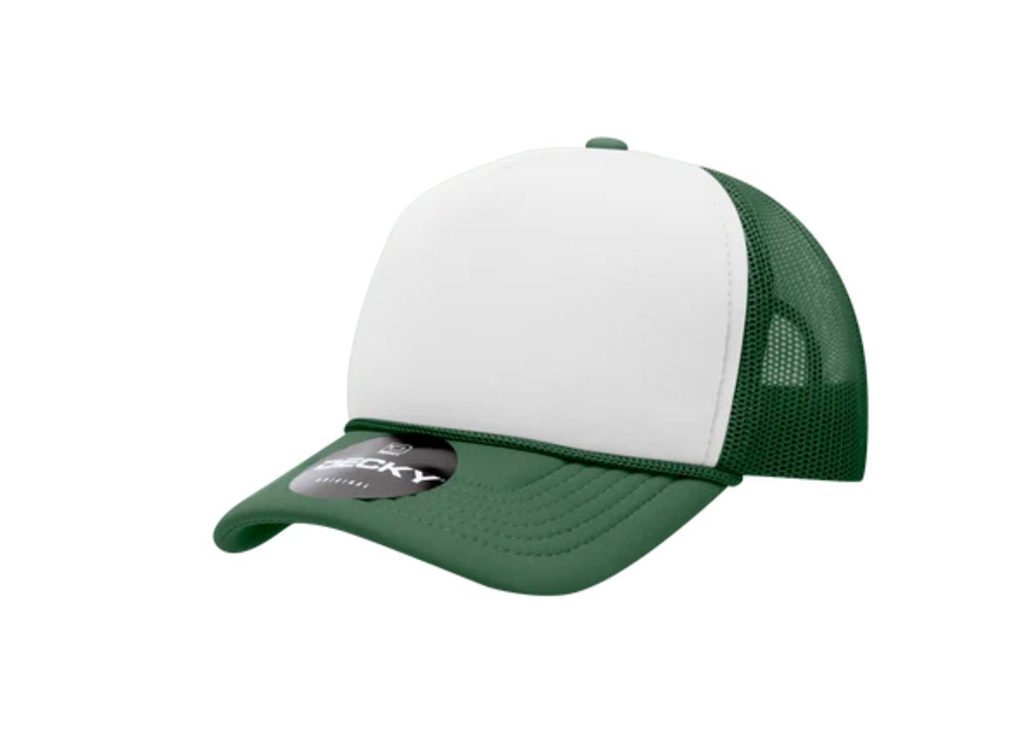 Decky -7010 - Youth 5 Panel Mid Profile two-tone Structured Foam Trucker, Kids Foam Trucker Hat, Mesh Back - MAD Merch USA
