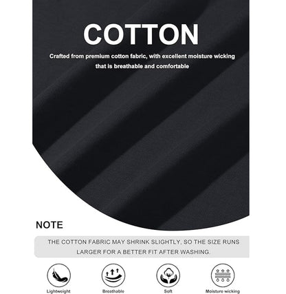 MAGCOMSEN - Men's Short Sleeve Hoodie Cotton Workout Hooded T-Shirts