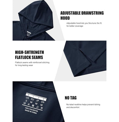 MAGCOMSEN - Men's Short Sleeve Hoodie UPF80+