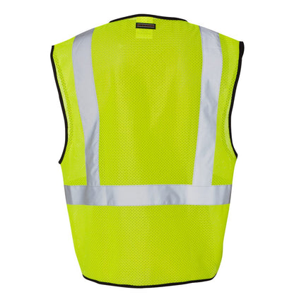 Kishigo - Unisex Single Pocket Zipper Mesh Class 2 Vest - 1519-1520