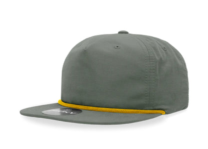 Decky - 6032 Classic Rope Cap, 5 Panel Flat Bill Hat, Snapback