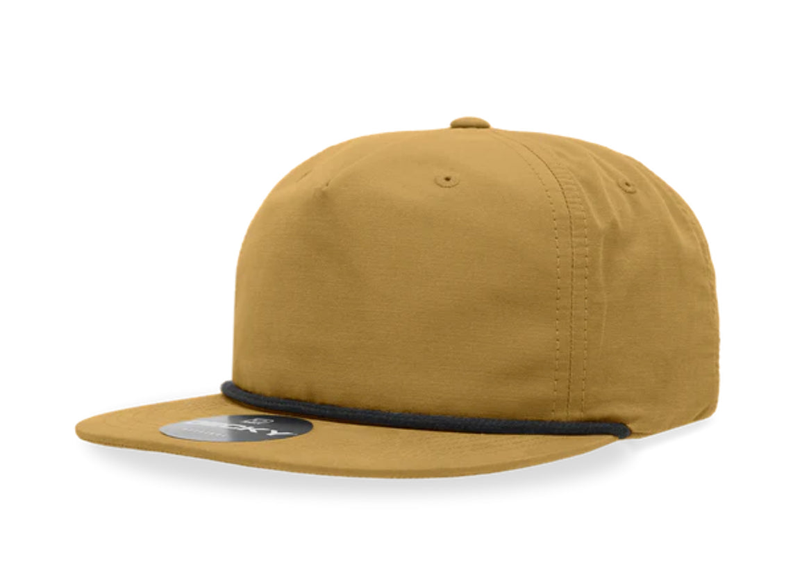 Decky - 6032 Classic Rope Cap, 5 Panel Flat Bill Hat, Snapback
