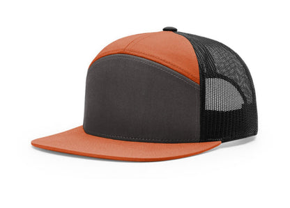 Richardson - 168 7-Panel Trucker Hat, Flat Bill Snapback