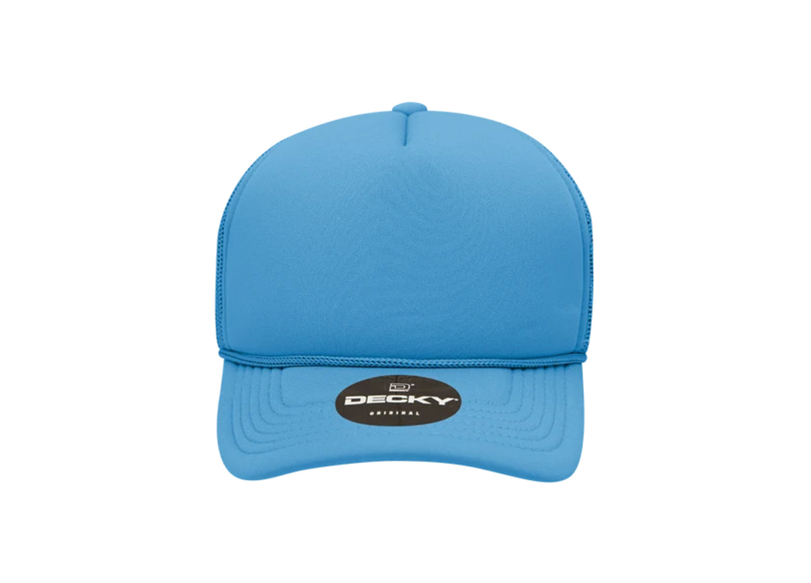 Decky -7010 - Youth 5 Panel Mid Profile Structured Foam Trucker, Kids Foam Trucker Hat, Mesh Back