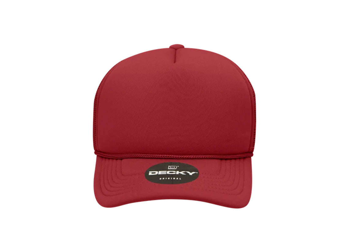 Decky -7010 - Youth 5 Panel Mid Profile Structured Foam Trucker, Kids Foam Trucker Hat, Mesh Back
