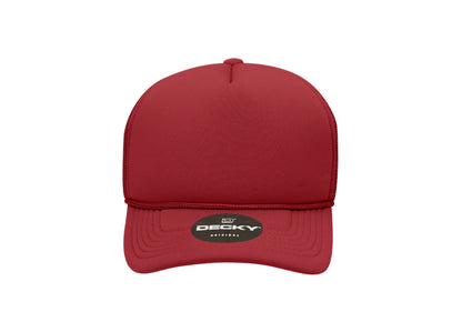 Decky -7010 - Youth 5 Panel Mid Profile Structured Foam Trucker, Kids Foam Trucker Hat, Mesh Back