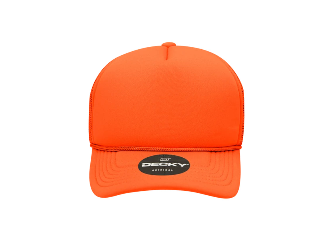 Decky -7010 - Youth 5 Panel Mid Profile Structured Foam Trucker, Kids Foam Trucker Hat, Mesh Back