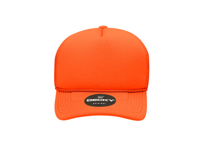 Decky -7010 - Youth 5 Panel Mid Profile Structured Foam Trucker, Kids Foam Trucker Hat, Mesh Back