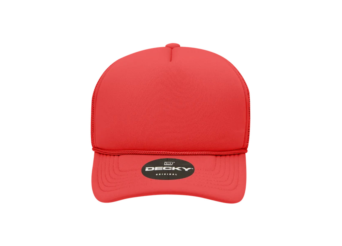 Decky -7010 - Youth 5 Panel Mid Profile Structured Foam Trucker, Kids Foam Trucker Hat, Mesh Back