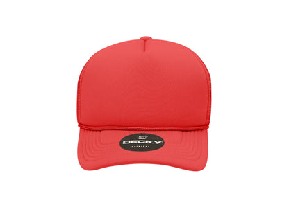 Decky -7010 - Youth 5 Panel Mid Profile Structured Foam Trucker, Kids Foam Trucker Hat, Mesh Back