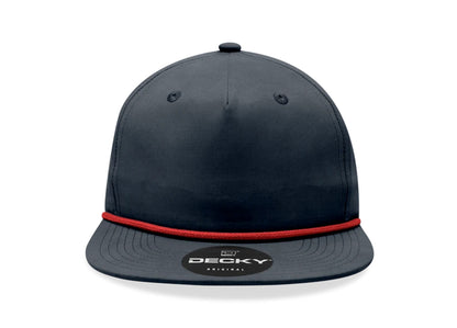 Decky - 6032 Classic Rope Cap, 5 Panel Flat Bill Hat, Snapback