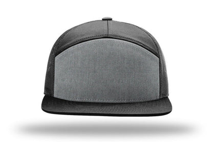 Richardson - 168 7-Panel Trucker Hat, Flat Bill Snapback