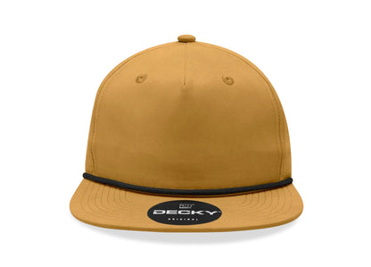 Decky - 6032 Classic Rope Cap, 5 Panel Flat Bill Hat, Snapback
