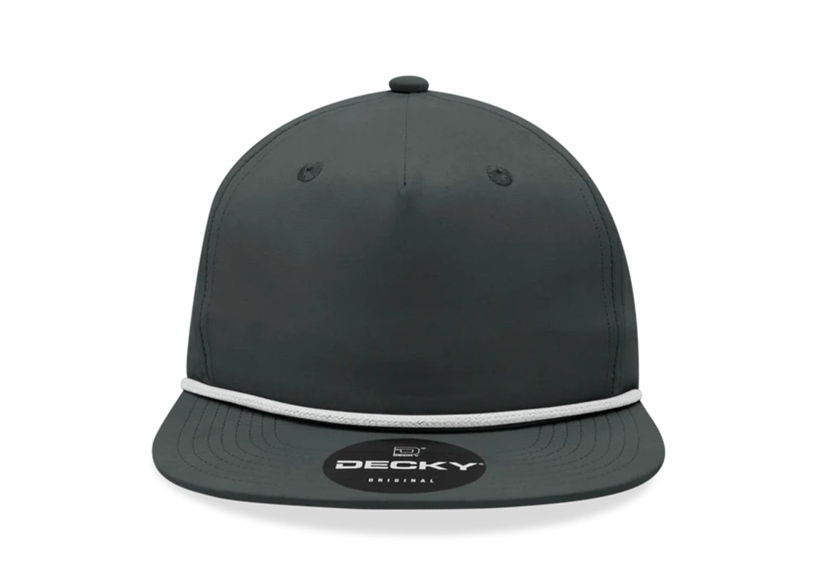 Decky - 6032 Classic Rope Cap, 5 Panel Flat Bill Hat, Snapback