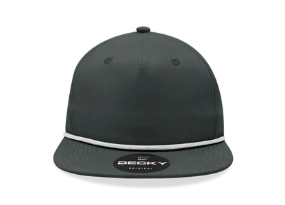 Decky - 6032 Classic Rope Cap, 5 Panel Flat Bill Hat, Snapback