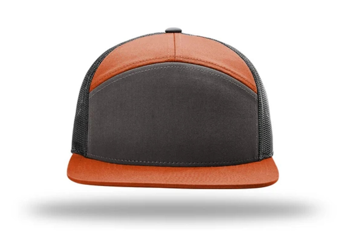 Richardson - 168 7-Panel Trucker Hat, Flat Bill Snapback