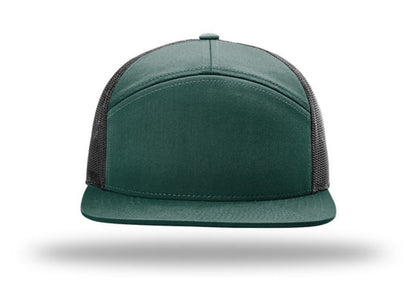 Richardson - 168 7-Panel Trucker Hat, Flat Bill Snapback