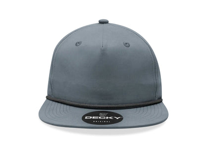 Decky - 6032 Classic Rope Cap, 5 Panel Flat Bill Hat, Snapback