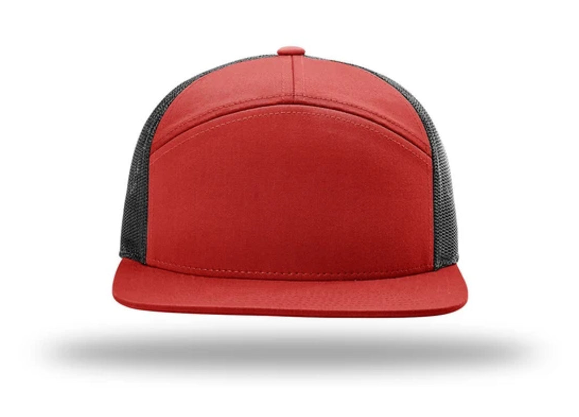 Richardson - 168 7-Panel Trucker Hat, Flat Bill Snapback