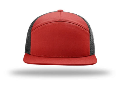 Richardson - 168 7-Panel Trucker Hat, Flat Bill Snapback
