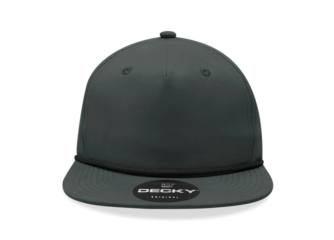 Decky - 6032 Classic Rope Cap, 5 Panel Flat Bill Hat, Snapback