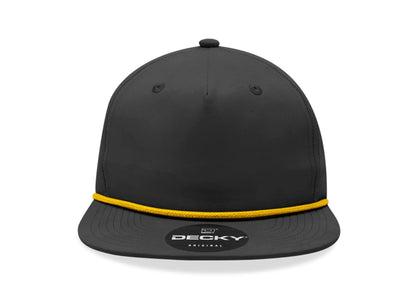 Decky - 6032 Classic Rope Cap, 5 Panel Flat Bill Hat, Snapback