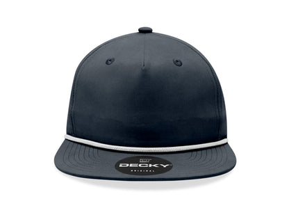 Decky - 6032 Classic Rope Cap, 5 Panel Flat Bill Hat, Snapback