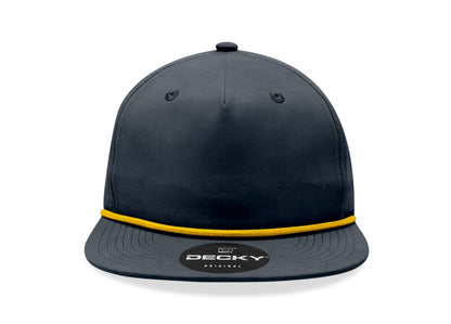 Decky - 6032 Classic Rope Cap, 5 Panel Flat Bill Hat, Snapback