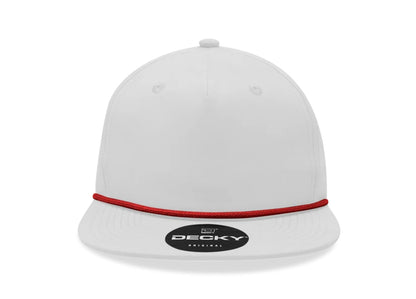 Decky - 6032 Classic Rope Cap, 5 Panel Flat Bill Hat, Snapback