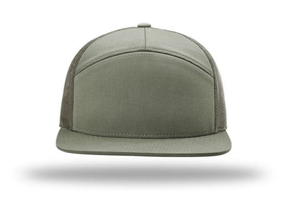 Richardson - 168 7-Panel Trucker Hat, Flat Bill Snapback