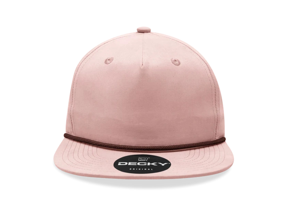 Decky - 6032 Classic Rope Cap, 5 Panel Flat Bill Hat, Snapback