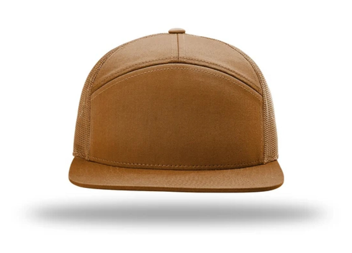 Richardson - 168 7-Panel Trucker Hat, Flat Bill Snapback
