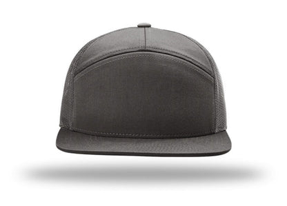 Richardson - 168 7-Panel Trucker Hat, Flat Bill Snapback
