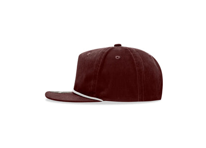 Decky - 6032 Classic Rope Cap, 5 Panel Flat Bill Hat, Snapback