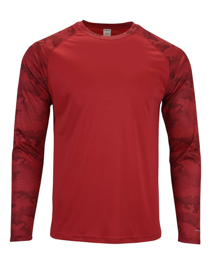Paragon - Unisex Cayman Performance Camo Colorblocked Long Sleeve T-Shirt - 216