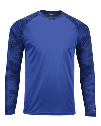 Paragon - Unisex Cayman Performance Camo Colorblocked Long Sleeve T-Shirt - 216