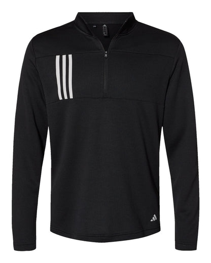 Adidas - Men's 3-Stripes Double-Knit Quarter-Zip Pullover - A482 - MAD Merch USA