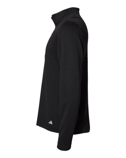 Adidas - Men's 3-Stripes Double-Knit Quarter-Zip Pullover - A482 - MAD Merch USA