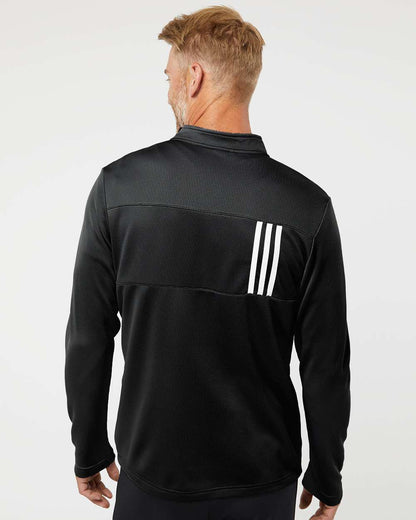 Adidas - Men's 3-Stripes Double-Knit Quarter-Zip Pullover - A482 - MAD Merch USA