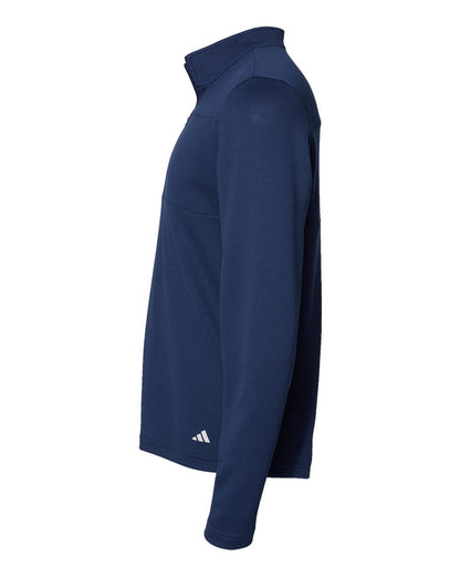 Adidas - Men's 3-Stripes Double-Knit Quarter-Zip Pullover - A482 - MAD Merch USA