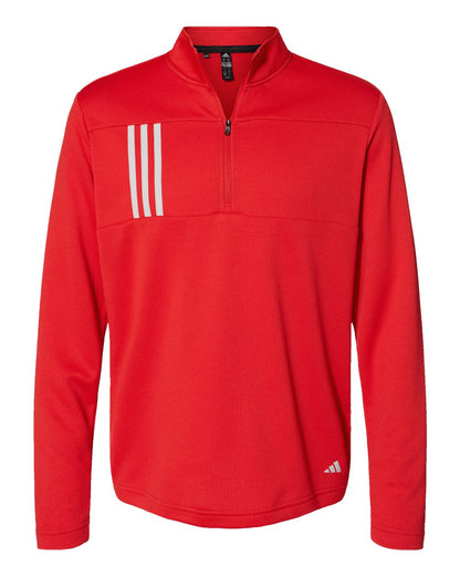 Adidas - Men's 3-Stripes Double-Knit Quarter-Zip Pullover - A482 - MAD Merch USA