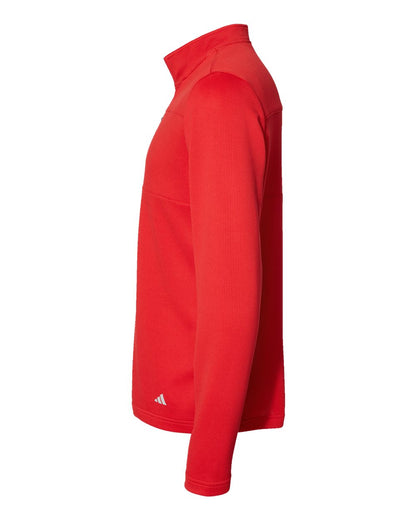 Adidas - Men's 3-Stripes Double-Knit Quarter-Zip Pullover - A482 - MAD Merch USA