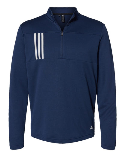 Adidas - Men's 3-Stripes Double-Knit Quarter-Zip Pullover - A482 - MAD Merch USA