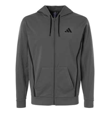 Adidas - Men's Game & Go Fleece Full-Zip Hooded Sweatshirt - AT208 - MAD Merch USA