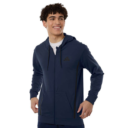 Adidas - Men's Game & Go Fleece Full-Zip Hooded Sweatshirt - AT208 - MAD Merch USA