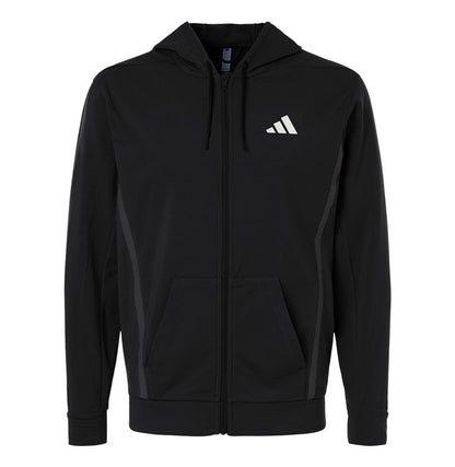 Adidas - Men's Game & Go Fleece Full-Zip Hooded Sweatshirt - AT208 - MAD Merch USA