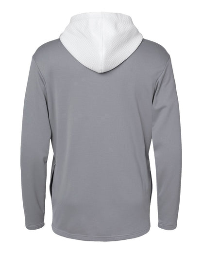 Adidas - Men's Textured Mixed Media Midweight Hooded Sweatshirt - A530 - MAD Merch USA