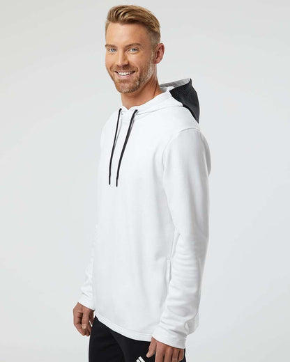 Adidas - Men's Textured Mixed Media Midweight Hooded Sweatshirt - A530 - MAD Merch USA
