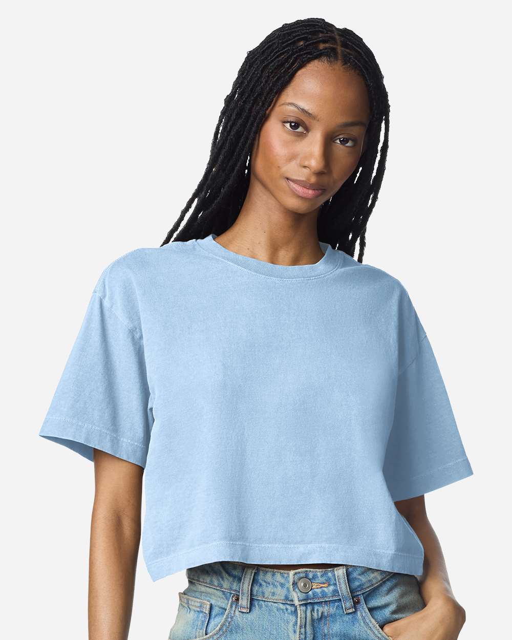 American Apparel - Women's Garment-Dyed Heavyweight Cropped Tee - 1302GD - MAD Merch USA